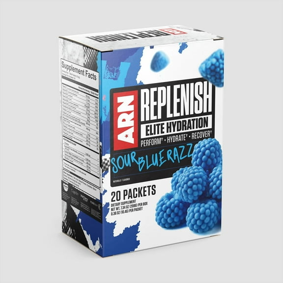 Arms Race Nutrition | ARN | Replenish Elite Hydration, Sour Blue Razz, 20 packets