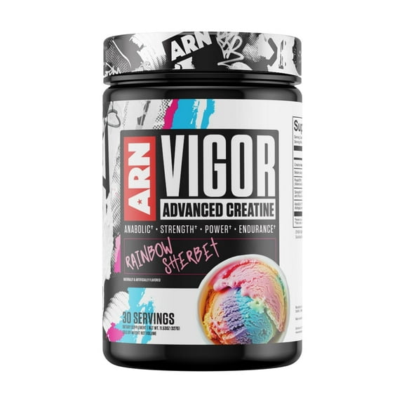 Arms Race Nutrition | ARN | Vigor Advanced Creatine Formula (30 Servings, Rainbow Sherbet)