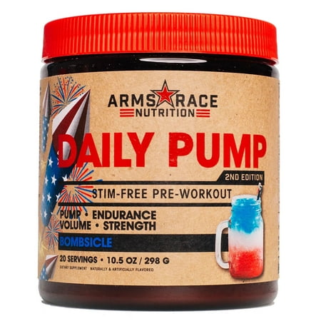 Arms Race Nutrition Daily Pump 2nd Edition Stim-Free Pre-Workout - Bombsicle (10.05 Oz. / 20 Servings)