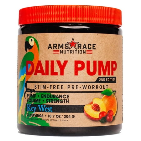 Arms Race Nutrition Daily Pump 2nd Edition Stim-Free Pre-Workout - Key West (10.07 Oz. / 20 Servings)