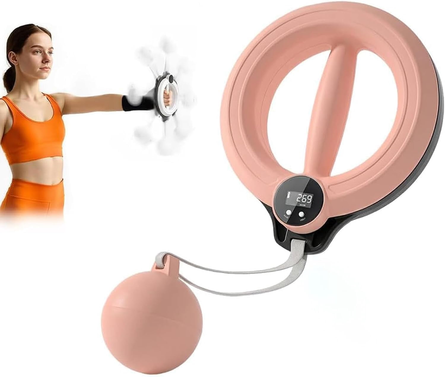 Arms and Shoulder Exercise Equipment,2026Updated Smart Flabby Arm Exerciser,360° Hand Crank Forearm Workout Equipment with Digital Tracker & Calories Counter for Home Gym,Office