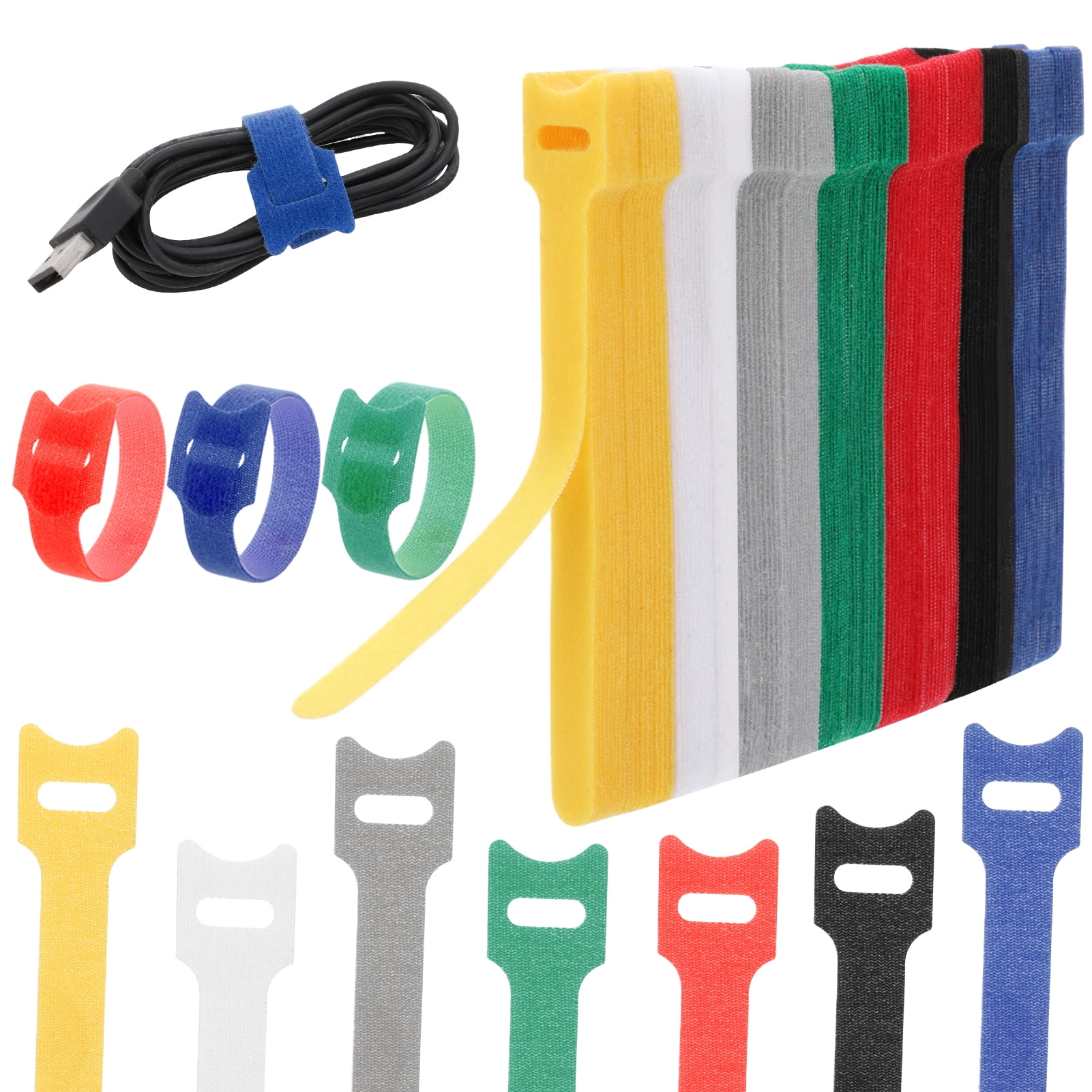 Reusable Cable Wraps Armscye 140 Pcs 6 Inches Reusable Cable Ties, Multi-Color Adjustable ...