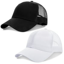Cap Casual Plain Mesh Baseball Cap Adjustable Snapback Hats For Women ...