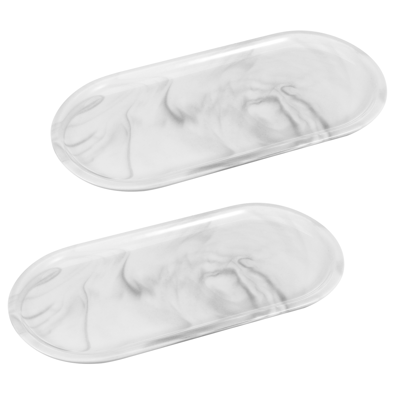 Armscye 2 Pack Countertop and Vanity Tray, 10 Inch Ceramic Bathroom