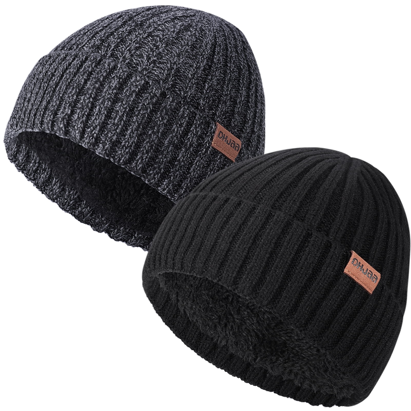 Lanzhi Mens & Womens Knit Beanie - Warm Stretchy Winter Ski Hat, Unisex Acrylic Knitted Cap