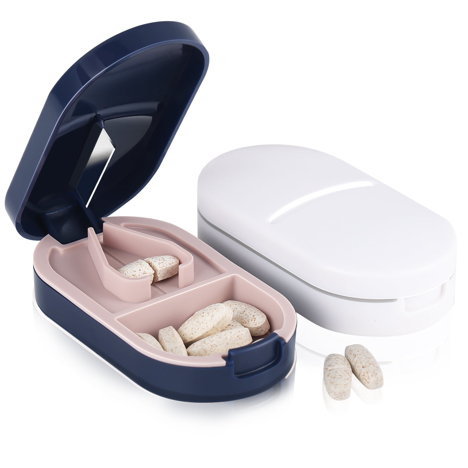 Armscye 2 Pcs Pill Cutters, Pill Splitter With Food Grade Blade, Travel