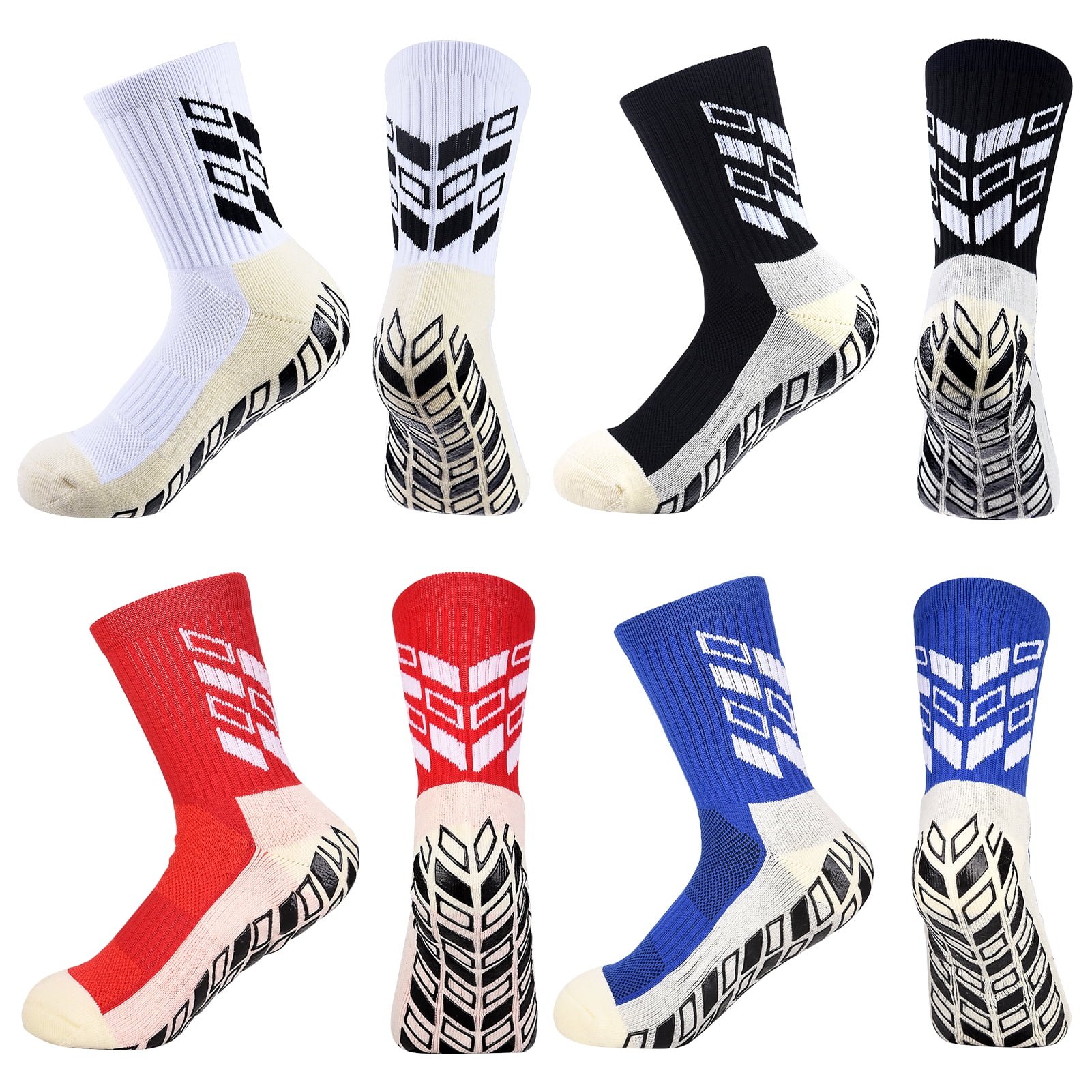 Armscye 4 Pairs Anti Slip Soccer Socks, Grip Socks Soccer, Soccer Non