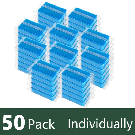 Armscye 50 Packs Dish Sponges Bulk, Individually Scrub Sponges, Uncompressed Wrapped Sponges, Non Scratch Dishes Scouring Pad for Kitchen Household Cleaning Dishes