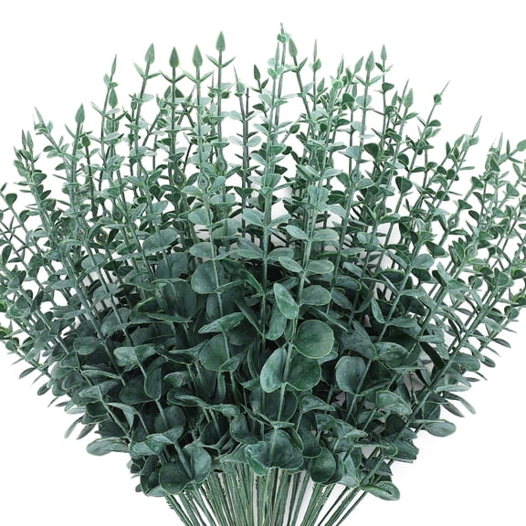 Armscye 50 pcs Artificial Eucalyptus Stems, Eucalyptus Leaves, Fake Greenery Branches, Fake Flowers for Wedding Centerpiece Spring Easter Farmhouse Home Decoration