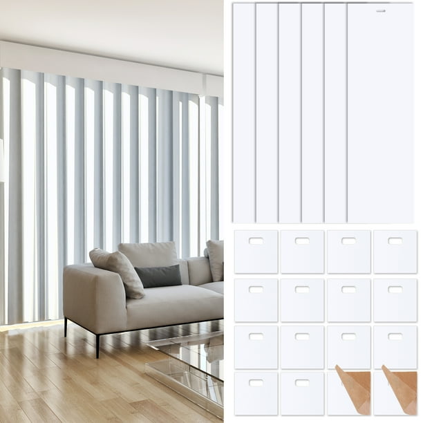 Armscye 6 Pcs Vertical Blinds Replacement Slats, 82.5 inch White