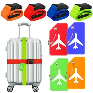 8 Pack Luggage Straps Suitcase Tags Set, Travel Adjustable