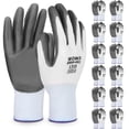 thumbnail image 1 of Armscye Gardening Gloves for Men Women, 12 Pairs Nitrile Coated Garden Gloves with Grip, Breathable Nylon Safety Glovesfor DIY, Gardening, Automotive Repair, Assembly, Construction, Mechanics, 1 of 6