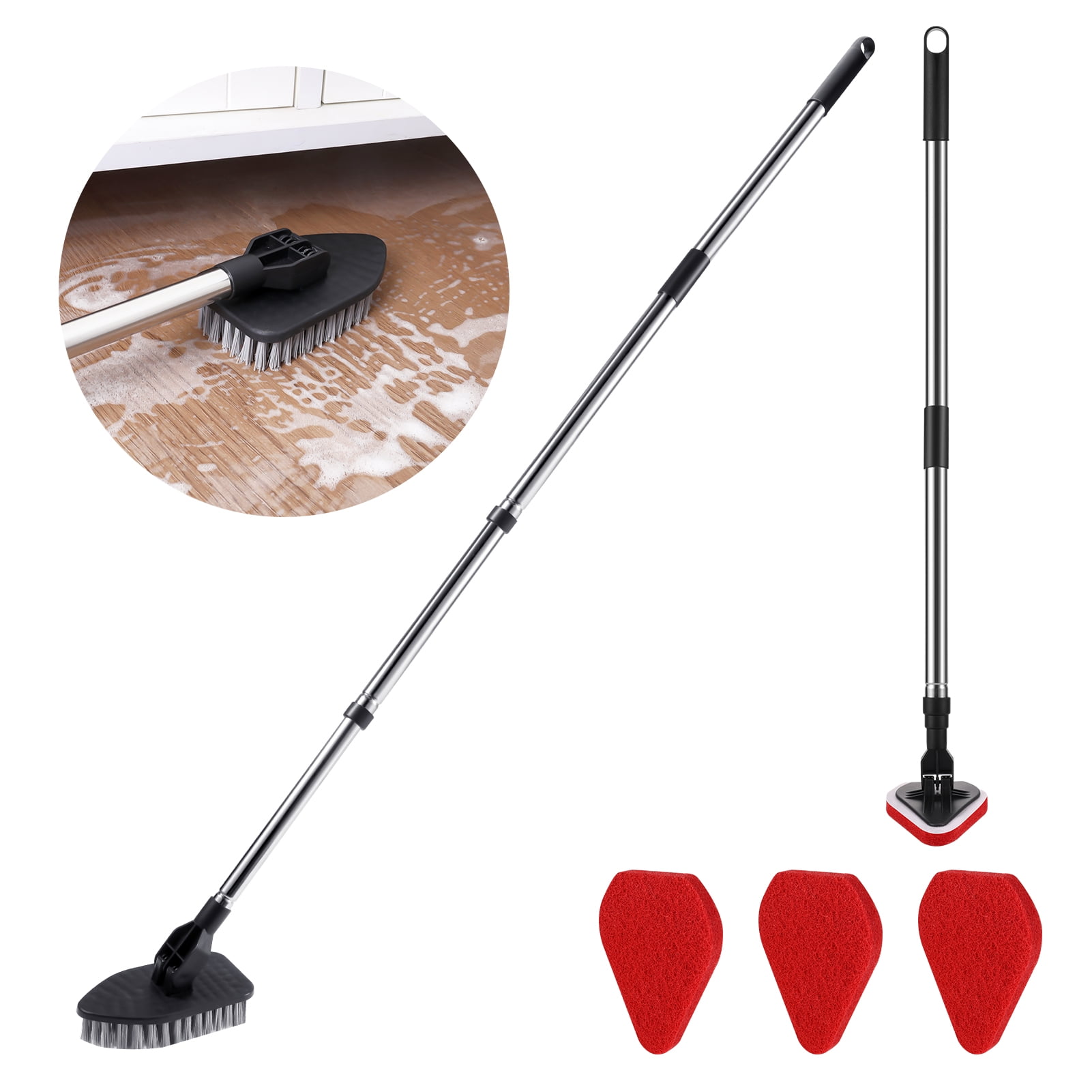 Armscye 46'' Long Handled Scrub Brush, Tub Cleaning Scrubber ...