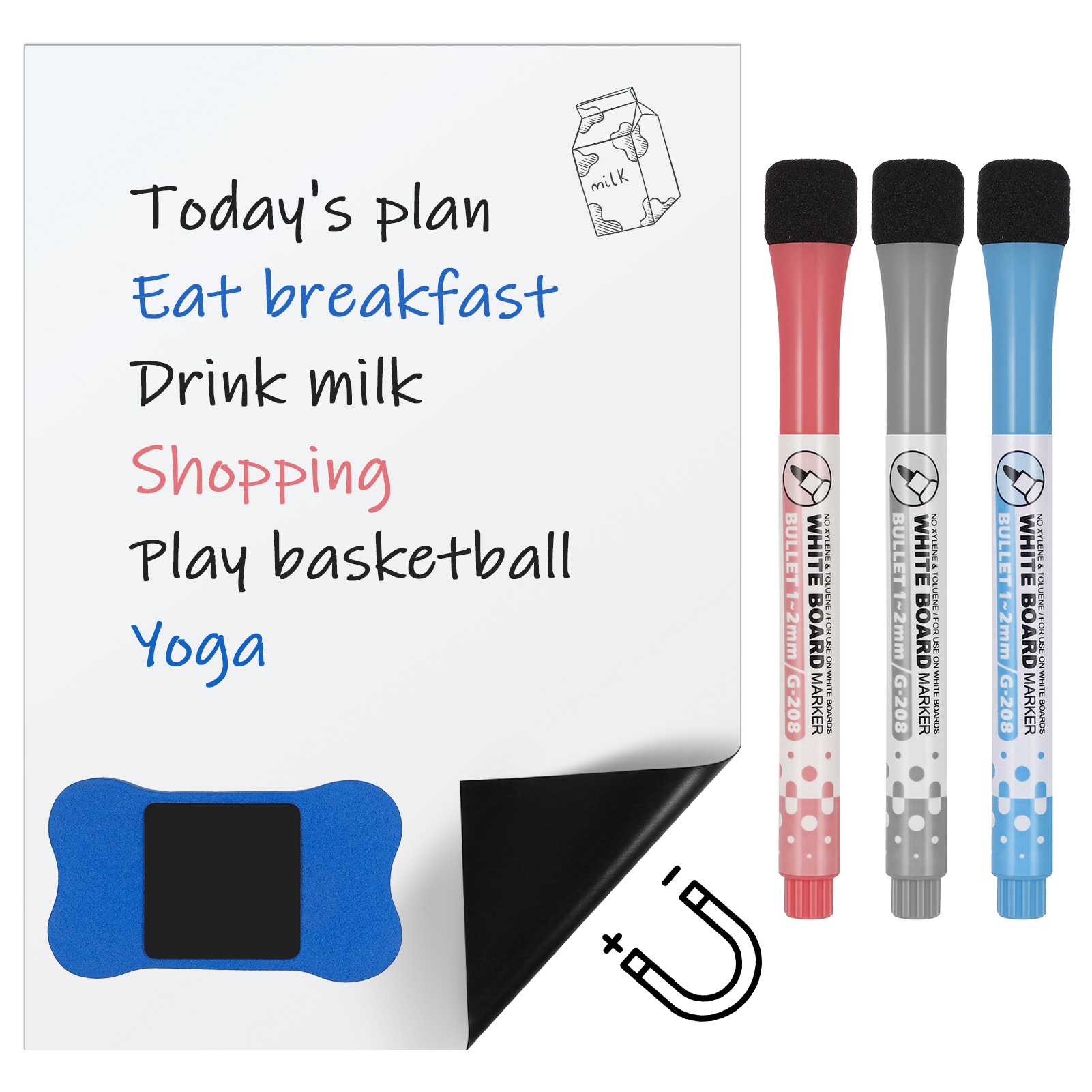 Armscye Fridge Whiteboard Set, 12