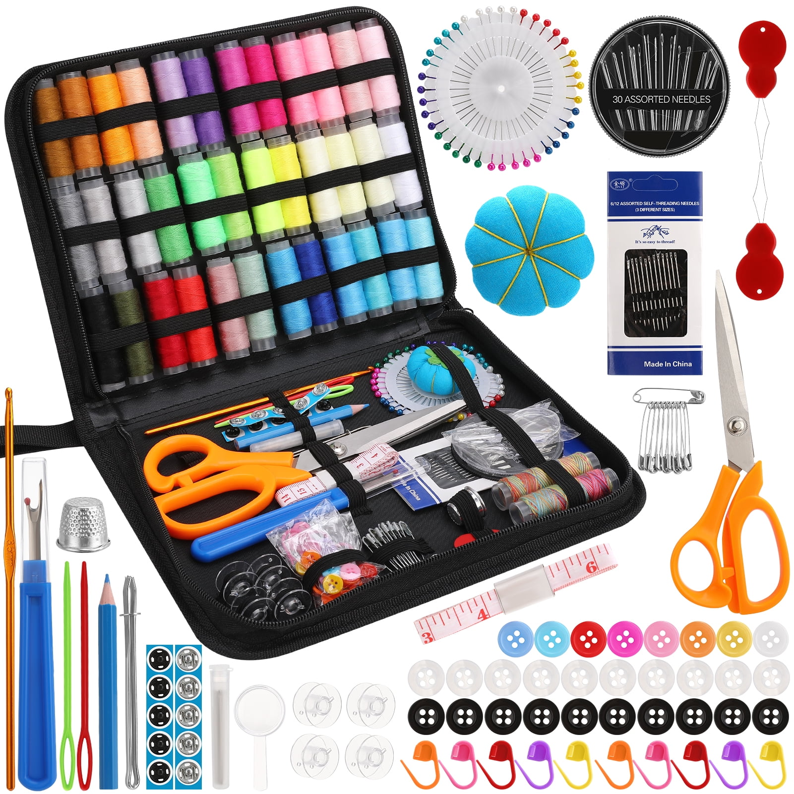 Thread Accessories Store Armscye Sewing Kit for Adults, Complete Hand Sewing Supplies with ...
