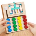 thumbnail image 1 of Armscye Wooden Montessori Sensory Toys for 3 Year Old, Color Matching Slide Puzzle Toys, Color Sorting Sensory Toys, Preschool Learning Activities Toys for Toddler Kids Boys Girls Age 3+, 1 of 7
