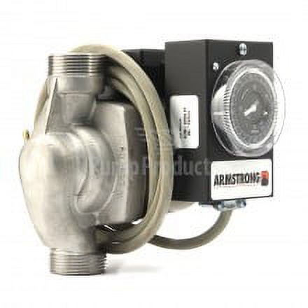 Armstrong 110223B-240, Model ASTRO 220SSU050S-T, Stainless Steel Hot Water Recirculation Pump With Timer and Cord, 1/25 HP, 115 Volts, 1/2" Sweat Connection, 0-9 GPM
