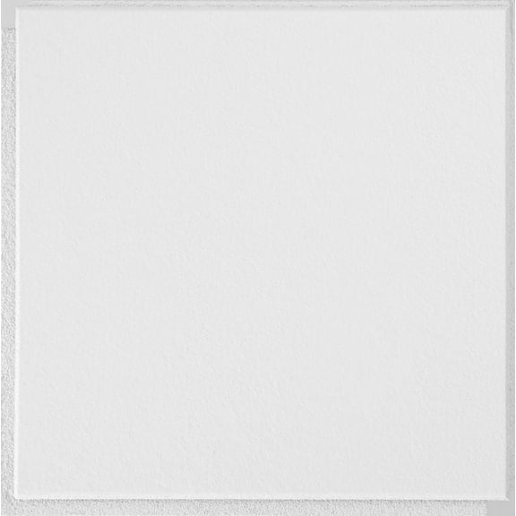 Armstrong 1x1 Washable White Acoustic Mineral Fiber Ceiling Tiles for Surface Mounting, Glue Up, 40-tiles per pack, White