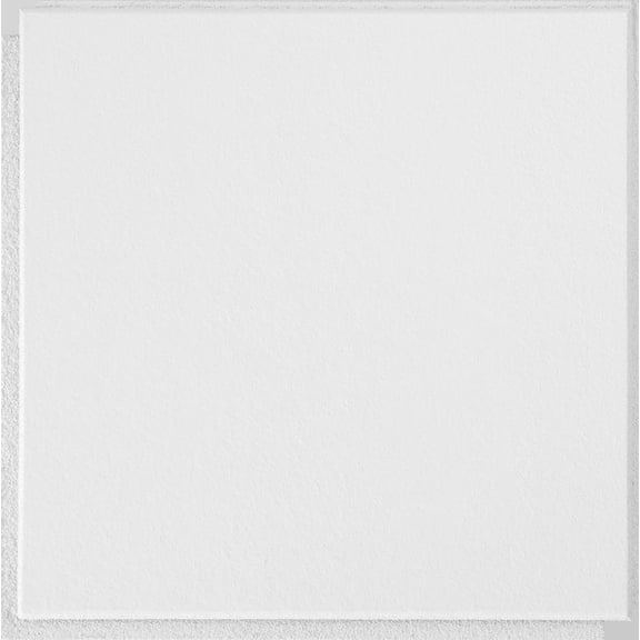 Armstrong 1x1 Washable White Acoustic Mineral Fiber Ceiling Tiles for Surface Mounting, Glue Up, 40-tiles per pack, White