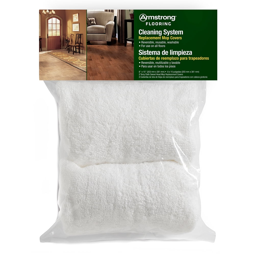 Armstrong 2 Reusable Replacement Terry Cloth Mop Covers for Mop Head