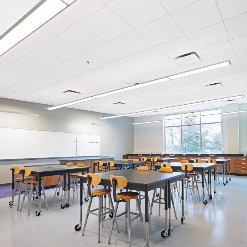 White Medium-Texture Mineral Fiber Acoustic Ceiling Tiles, 24x24