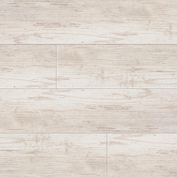 Armstrong 5x84 Woodhaven Decorative Wood-Look Ceiling Planks for Surface Mounting, 10-Planks per Pack, Coastal White