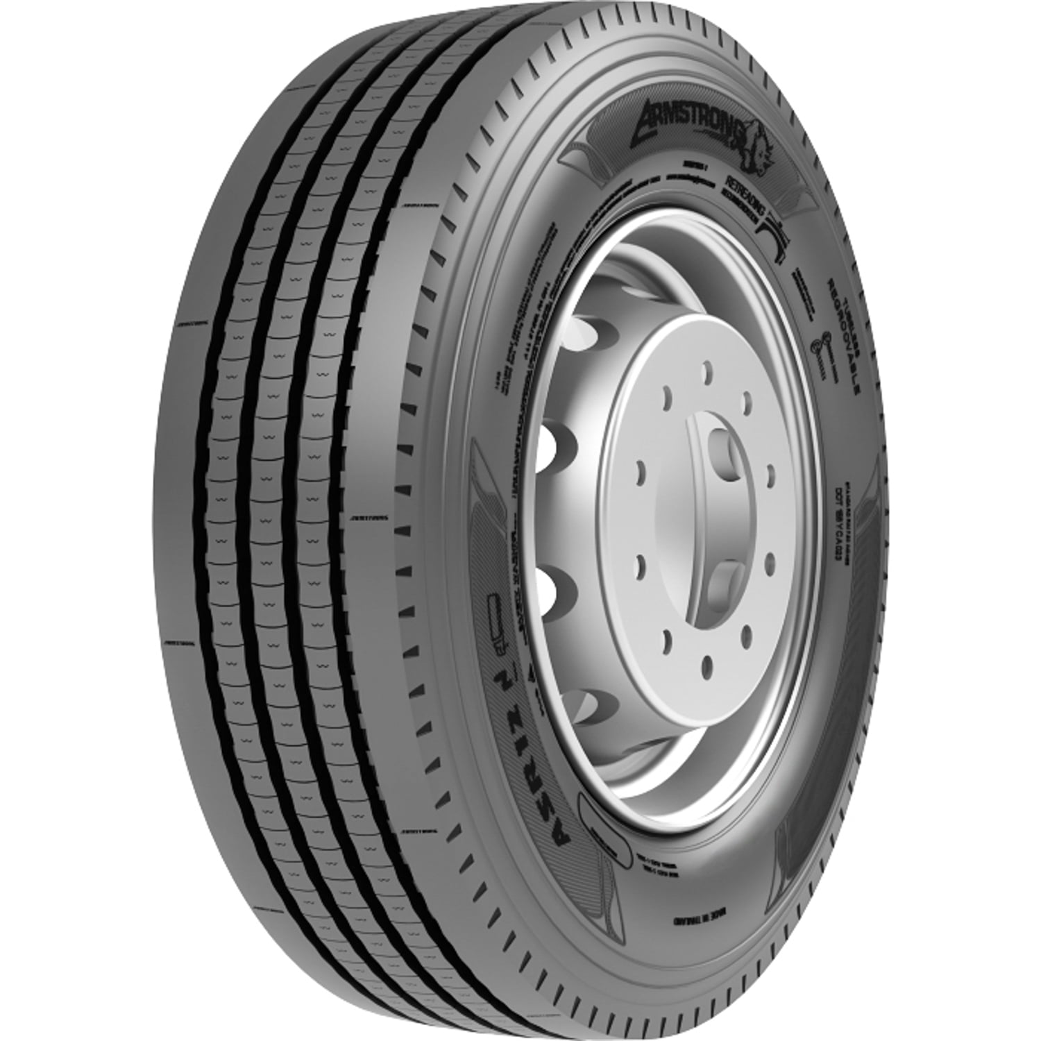 Armstrong ASR12 285/70R19.5 146/144M H 16 Ply All Weather Steer Commercial Tire