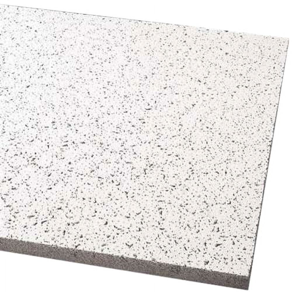 Cortega White Mineral Fiber Square Lay-In Ceiling Tile, 24x24x5/8
