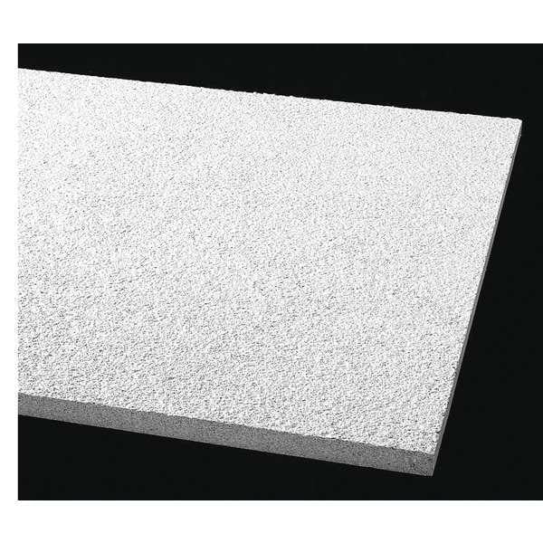 White Fine Textured Acoustical Ceiling Tile, 48x24x3/4 Inch