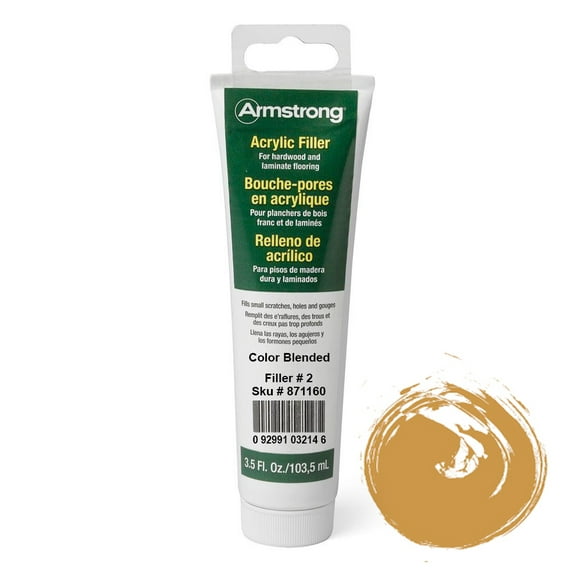 Armstrong Acrylic Filler for Hardwood and Laminate Flooring Color Blended Filler #2 871160 3.5 Fl Oz