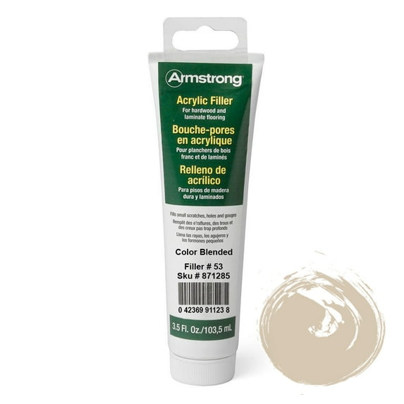 Armstrong Acrylic Filler for Hardwood and Laminate Flooring Color Blended Filler#53 871285 3.5 Fl Oz