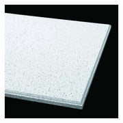 Fine Fissured Ceiling Tile, 24 in W x 24 in L, Beveled Tegular, 9/16 in Grid Size, 10 PK
