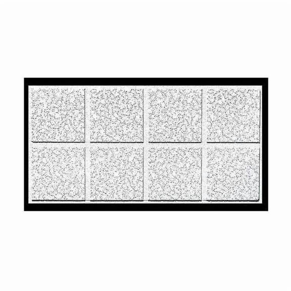 Cortega Ceiling Tile, 24 in W x 48 in L, Angled Tegular, 15/16 in Grid Size, 10 PK 2765D