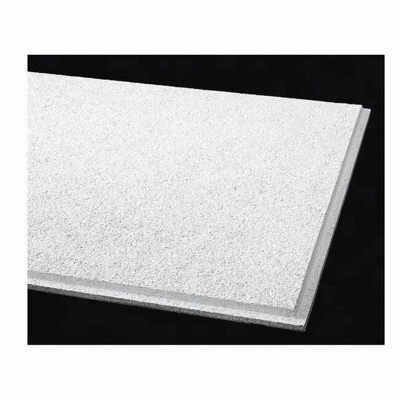 Cirrus Ceiling Tile, 24 in W x 48 in L, Beveled Tegular, 9/16 in Grid Size, 6 PK 539A