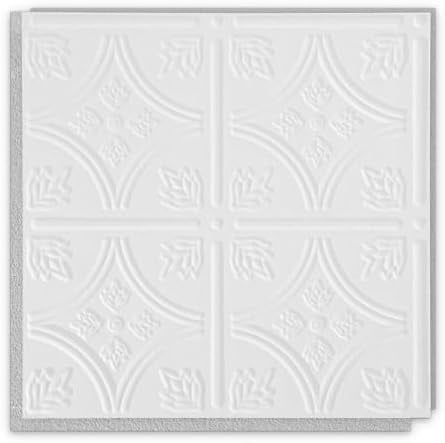 Armstrong Ceiling Tiles; 1x1 Ceiling Tiles - 40 pc White Ceiling Tiles; Acoustic Ceilings for Surface Mounted Ceiling Tiles; 1240