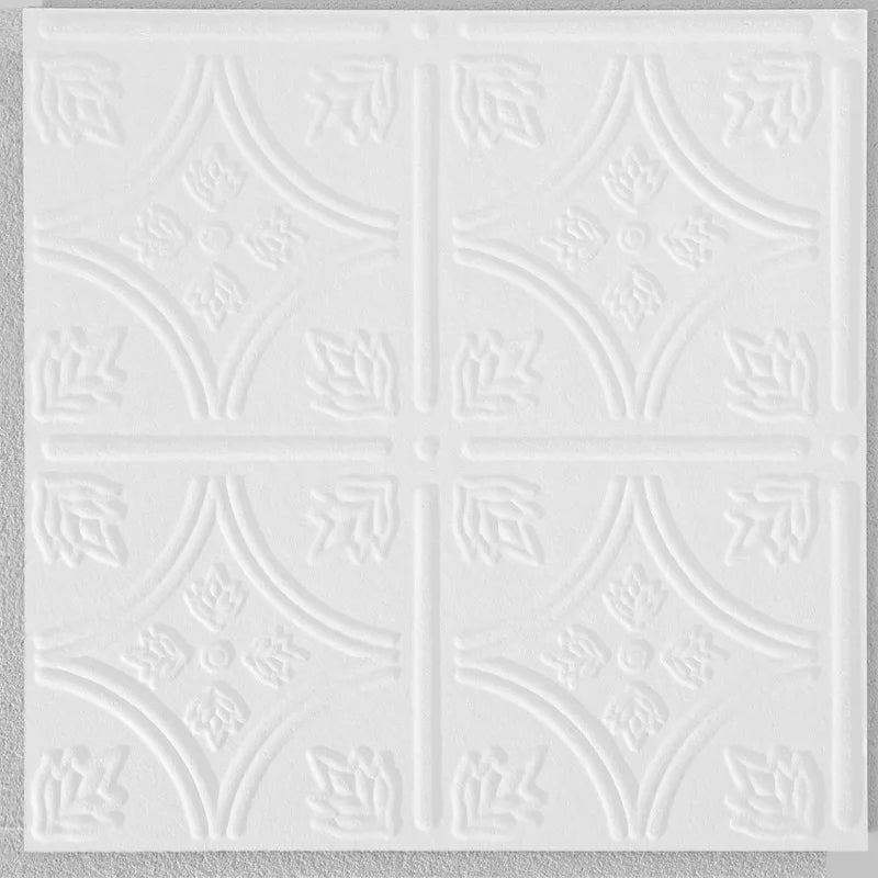Armstrong 1x1 TINTILE Acoustic Ceiling Tiles for Surface Mounting, Glue Up, 40-tiles per pack, White