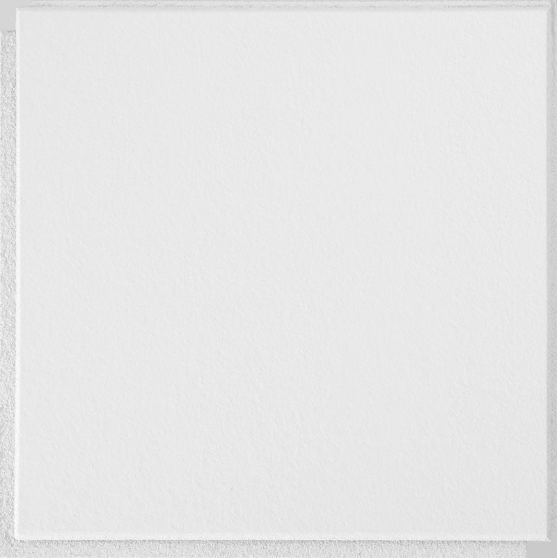 Armstrong 1x1 Washable White Acoustic Ceiling Tiles for Surface Mounting, Glue Up, 40-tiles per pack, White