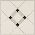 thumbnail image 1 of Armstrong Lattice Lane Units Residential No-Wax Self-Adhesive Vinyl Floor Tile, Black/White, 12X12 In., .045 Gauge, 1 of 1