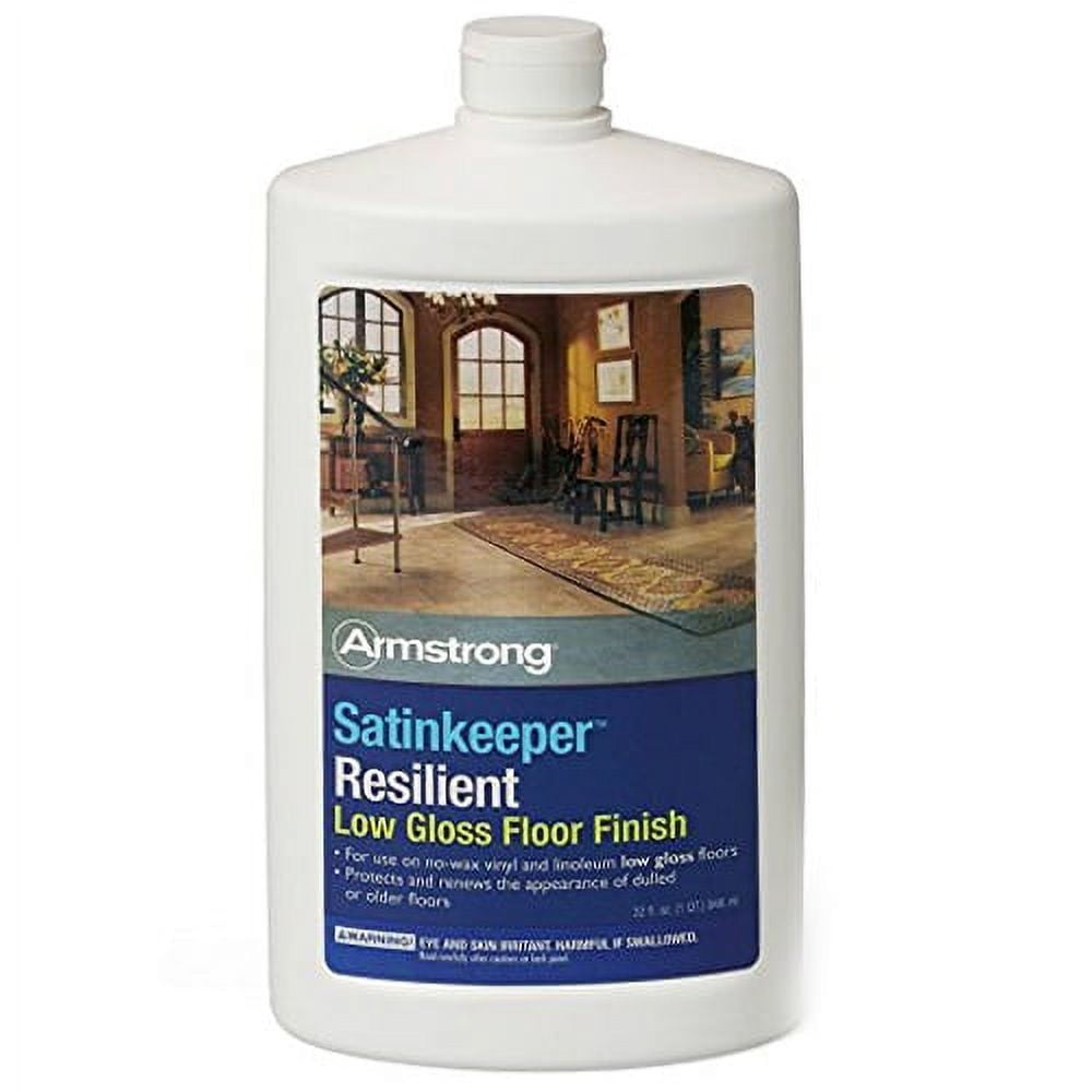 Armstrong Satinkeeper Resilient Low Gloss Floor Finish 32oz, Vinyl ...