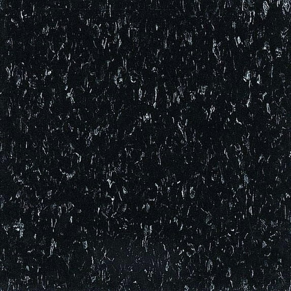 Armstrong Vinyl Floor Tiles,12 in W,Classic Black 51910031