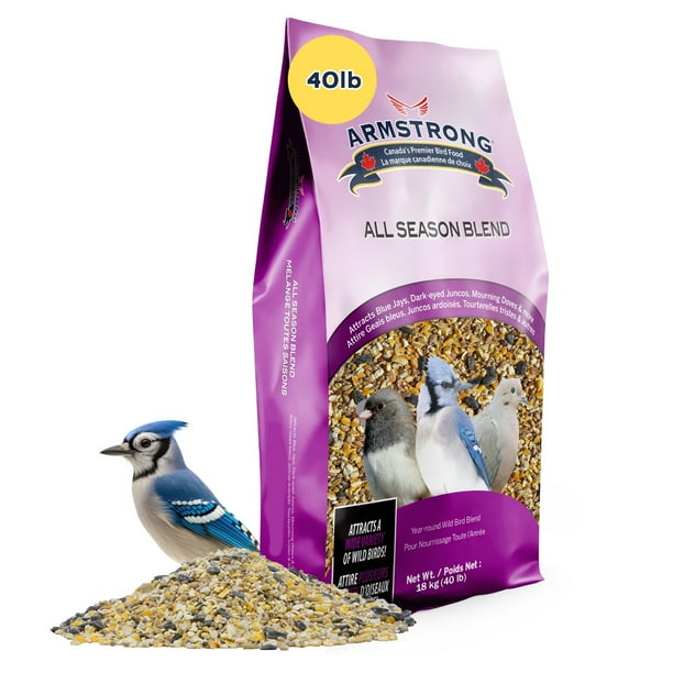 Armstrong Wild Bird Food All Season Blend, 40 Pounds with Cut Corn