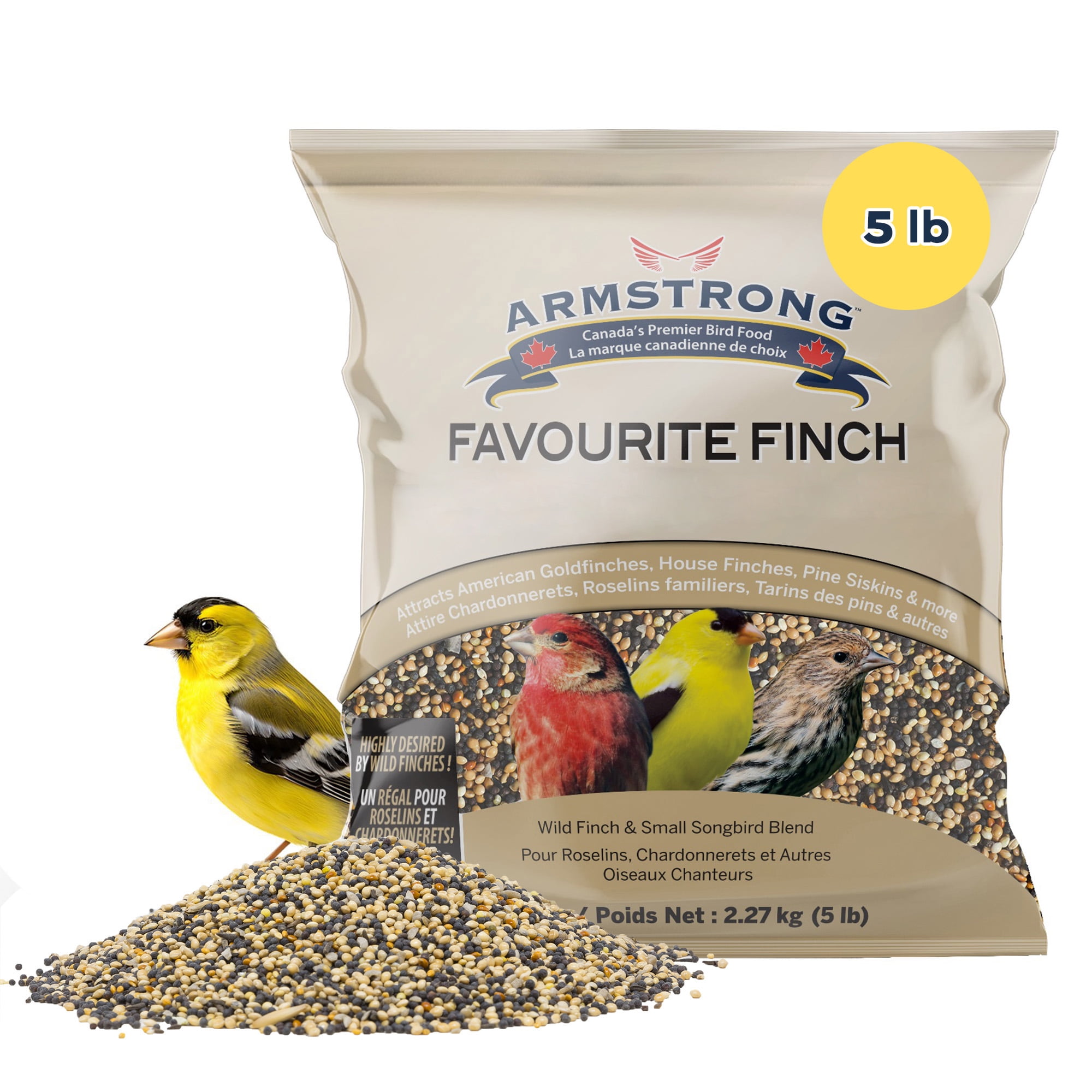 Armstrong Wild Bird Food Favourite Finch Bird Seed Blend, 5 Pounds