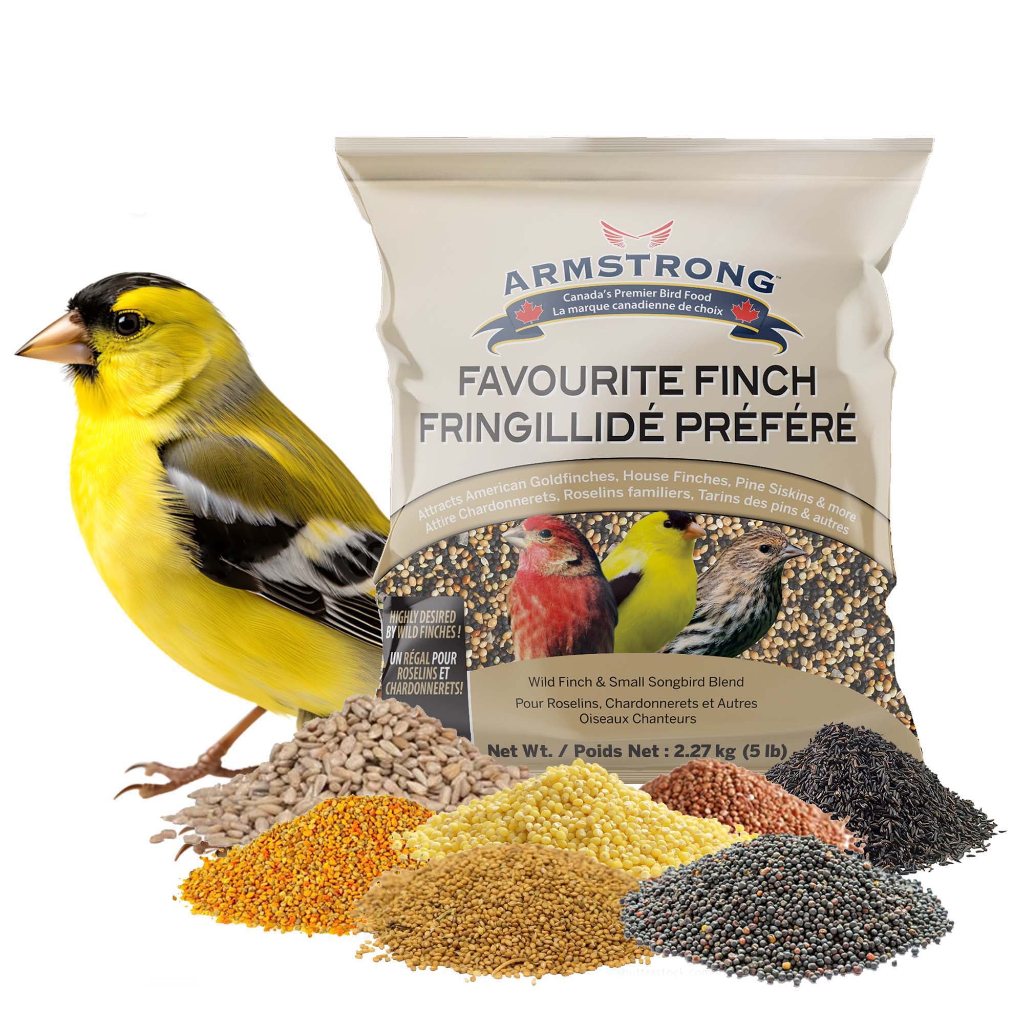 Armstrong Wild Bird Food Favourite Finch Bird Seed Blend with Nyjer and