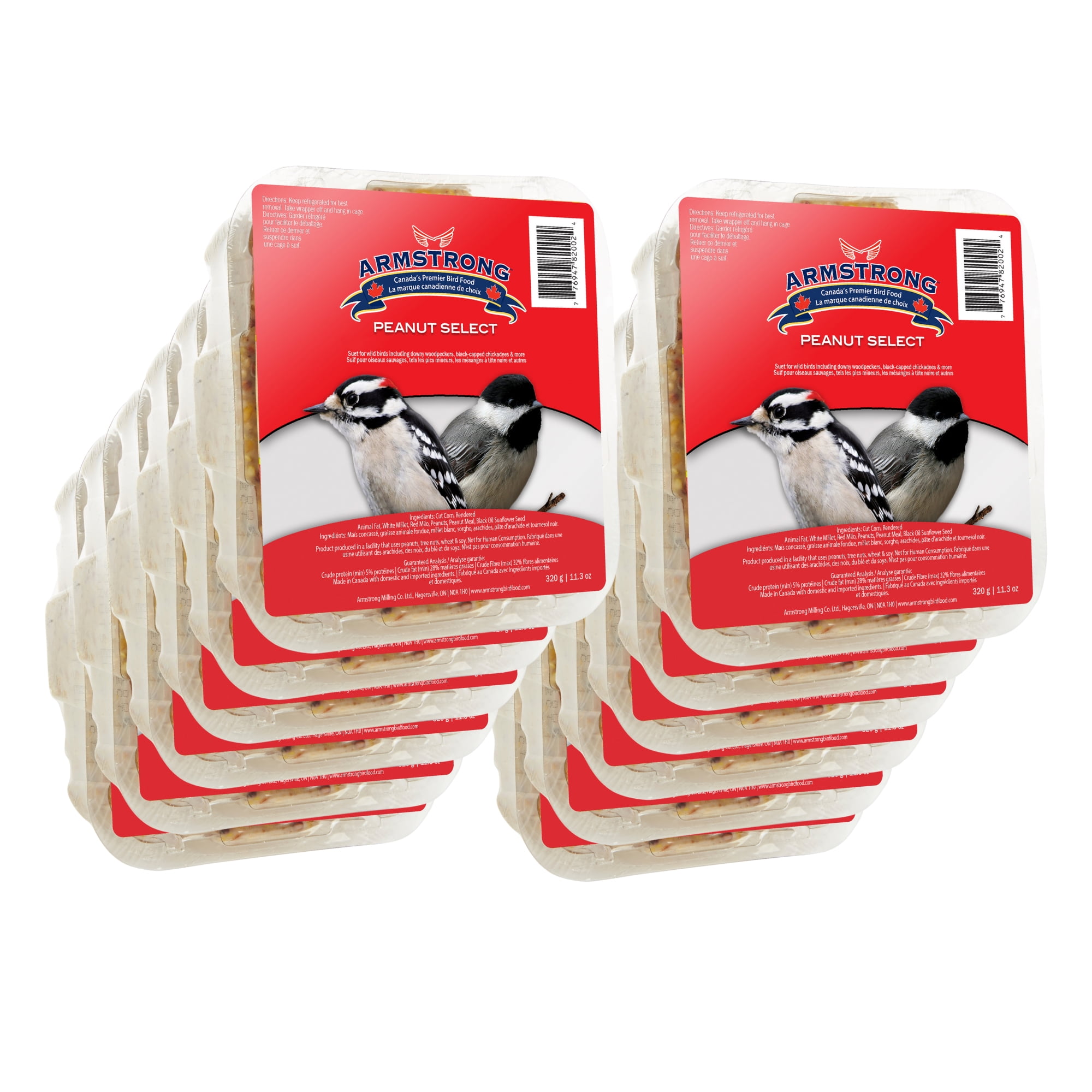 Armstrong Wild Bird Food Peanut Select Suet Blend, 11.3oz (Pack of 12)