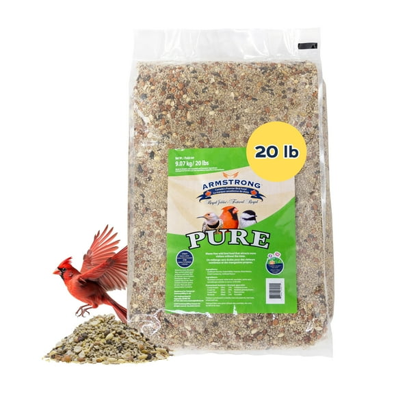 Armstrong Wild Bird Food Royal Jubilee Pure Bird Seed Blend, 20 Pounds - No-Mess, No-Sprouting Formula for Clean & Easy Feeding