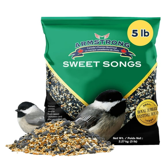 Armstrong Wild Bird Food Royal Jubilee Sweet Songs, 5 Pounds - with Black Oil Sunflower, White & Red Millet, Sunflower Kernels, Nyjer, Safflower and Peanuts