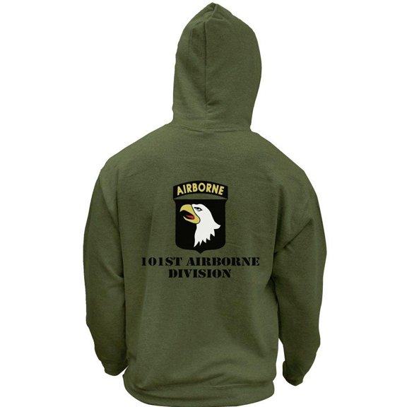 Army 101st Airborne Division Full Color Veteran Pullover Hoodie Sweatshirt