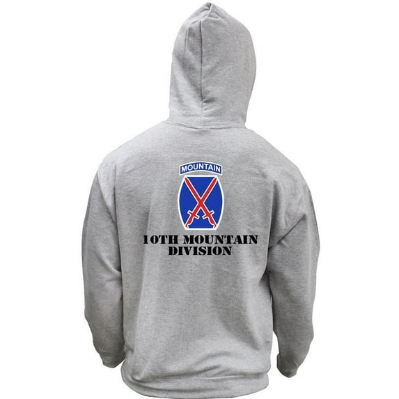 Army 10th Mountain Division Full Color Veteran Pullover Hoodie Sweatshirt