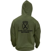 Army 10th Mountain Division Subdued Veteran Pullover Hoodie Sweatshirt