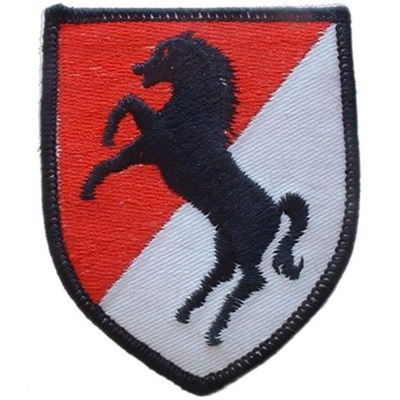 Army 11th Cavalry Division Patch - Multicolor - 3 in. - Durable Material